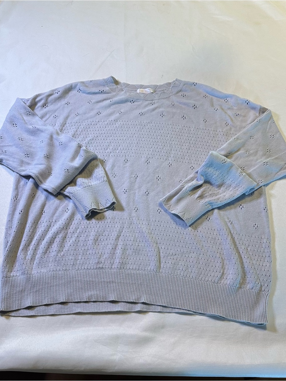 LC Lauren Conrad Pale purple Openwork Crewneck Sweater